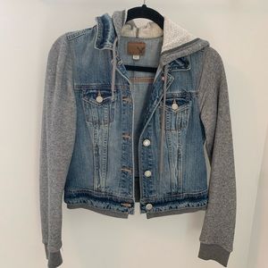 AE denim hoodie jacket